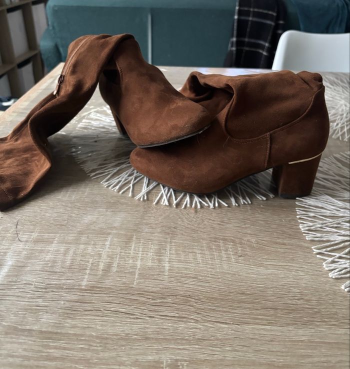 Bottes My Botega en daim marron – 37 – 10€