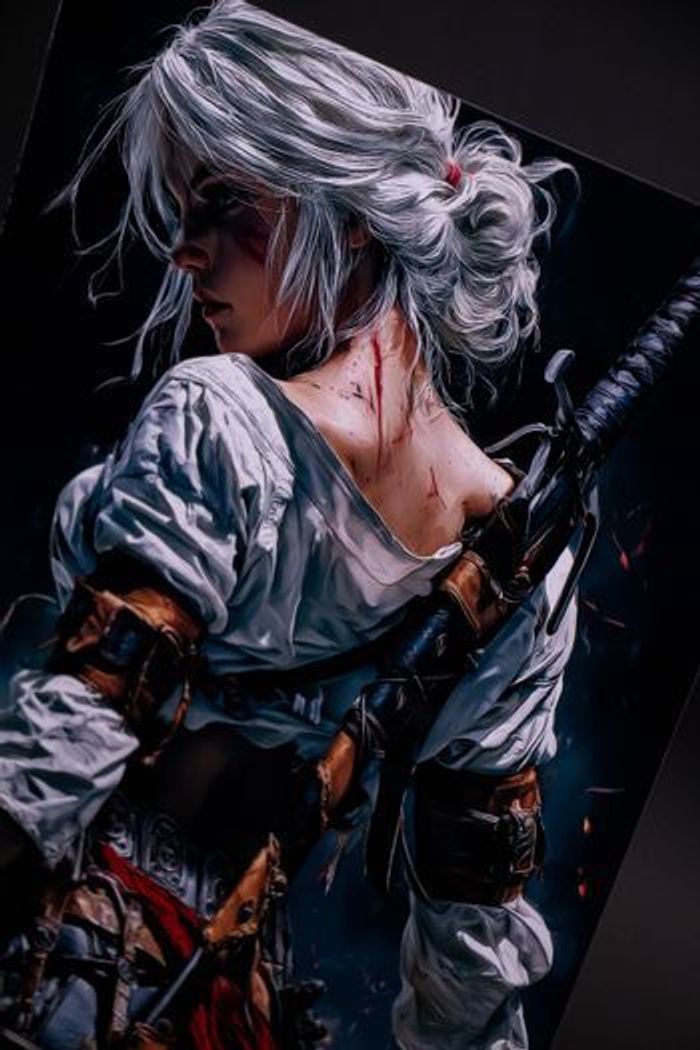 Poster métallique 30cm x 42cm Ciri The Witcher + aimant mural fourni. - photo numéro 6