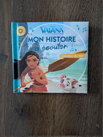 Livre Mon histoire à écouter Vaiana Disney avec CD