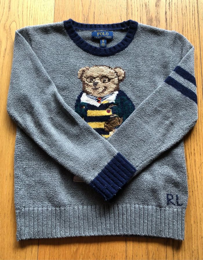 Pull Ralph Lauren bear  taille 8 ans  (rare) - photo numéro 3