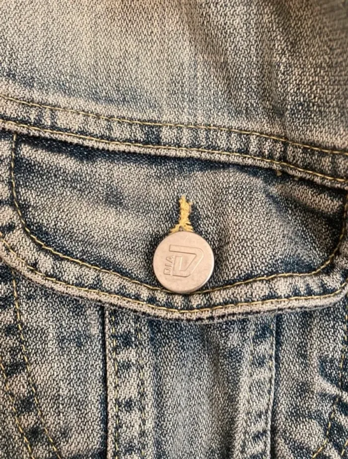 💥 Veste en jean délavé vintage – M.Dia (années 2000) - photo numéro 6