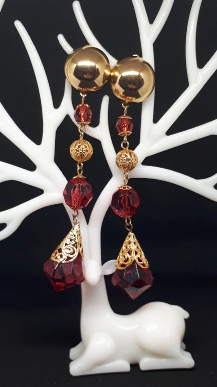 Très grand boucles d'oreilles vintage