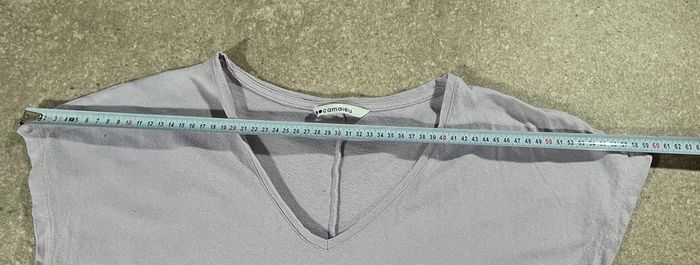 🟣 T-shirt col V Camaïeu taille M🟣 - photo numéro 4