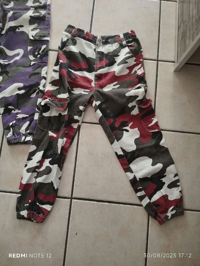 2 cargos camouflage 11ans - photo numéro 2
