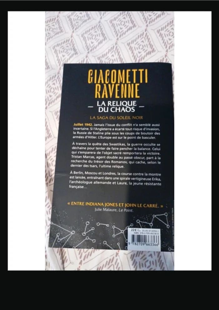 Livre la relique du chaos Giacometti Ravenne - photo numéro 2