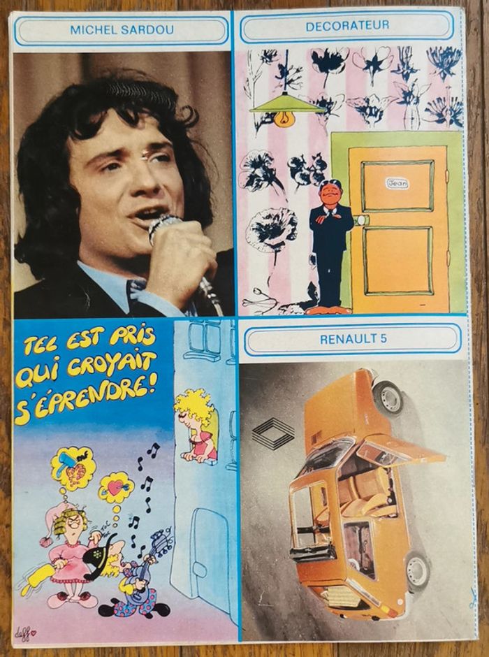 Ancien magazine Tintin n°37 l'hebdotimiste poster Brigitte bardot 1973 vintage - photo numéro 19