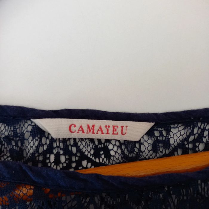 Tee shirt bleu marine camaieu - photo numéro 4