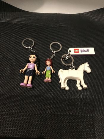 Lego lot 3 porte-clés minifigures mini figurine friends
