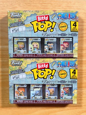 Lot 2 Boîtes Bitty Pop! One Piece - 8 Figurines dont 2 CHASE (Shanks & Buggy)