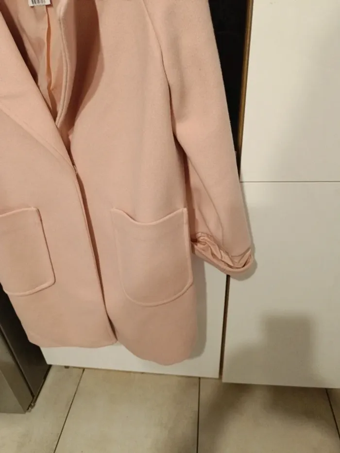 Manteau neuf femme rose pâle automne hiver - photo numéro 2