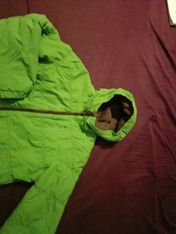 Manteau vert quechua 10 ans - photo numéro 2