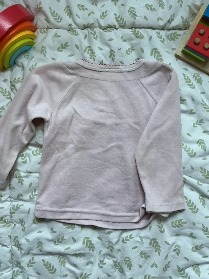 pyjama 2 pièces en velours rose et marine hello kitty 2 ans - photo numéro 7