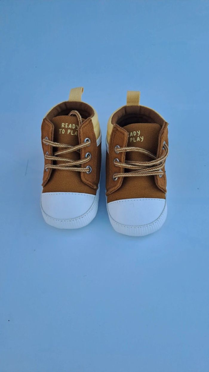 💚Baskets bébé marron et jaune “Ready to play” - photo numéro 3