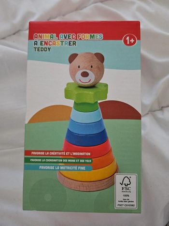 Animal avec formes à encastrer Teddy, neuf