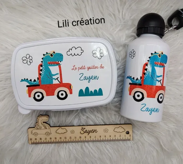 Kit de rentrée scolaire dinosaure en voiture - photo numéro 2