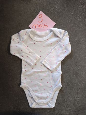 Body coeurs 9 mois