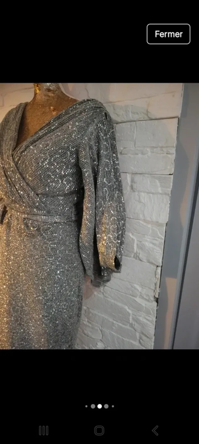 Robe de soirée argentée 38 - photo numéro 6