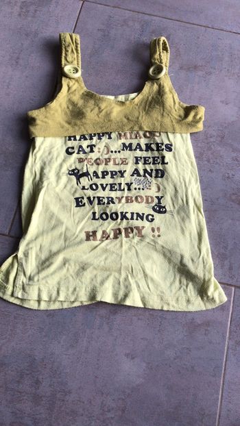 Débardeur vert anis 6 ans