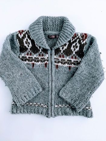 Gilet cardigan tricoté zippé Bout'chou 18 mois 81 cm