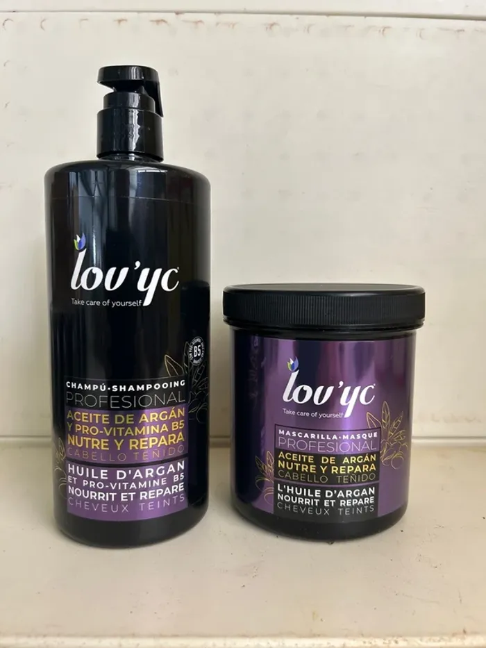 Shampooing et masque pour cheveux teints