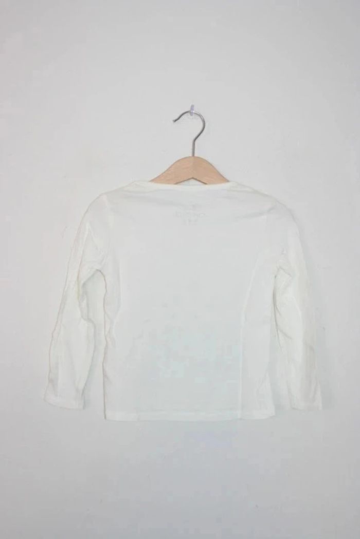 Tee shirt blanc longues manches Okaidi - photo numéro 3