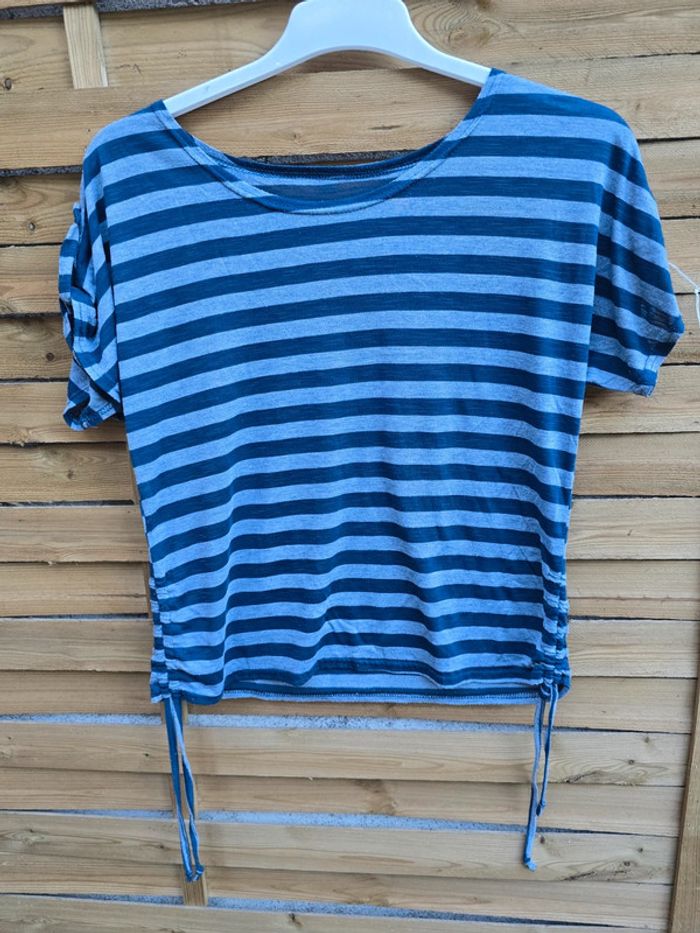 Top marinière avec laçage 🍒vintage y2k 90🍒taille unique - photo numéro 2