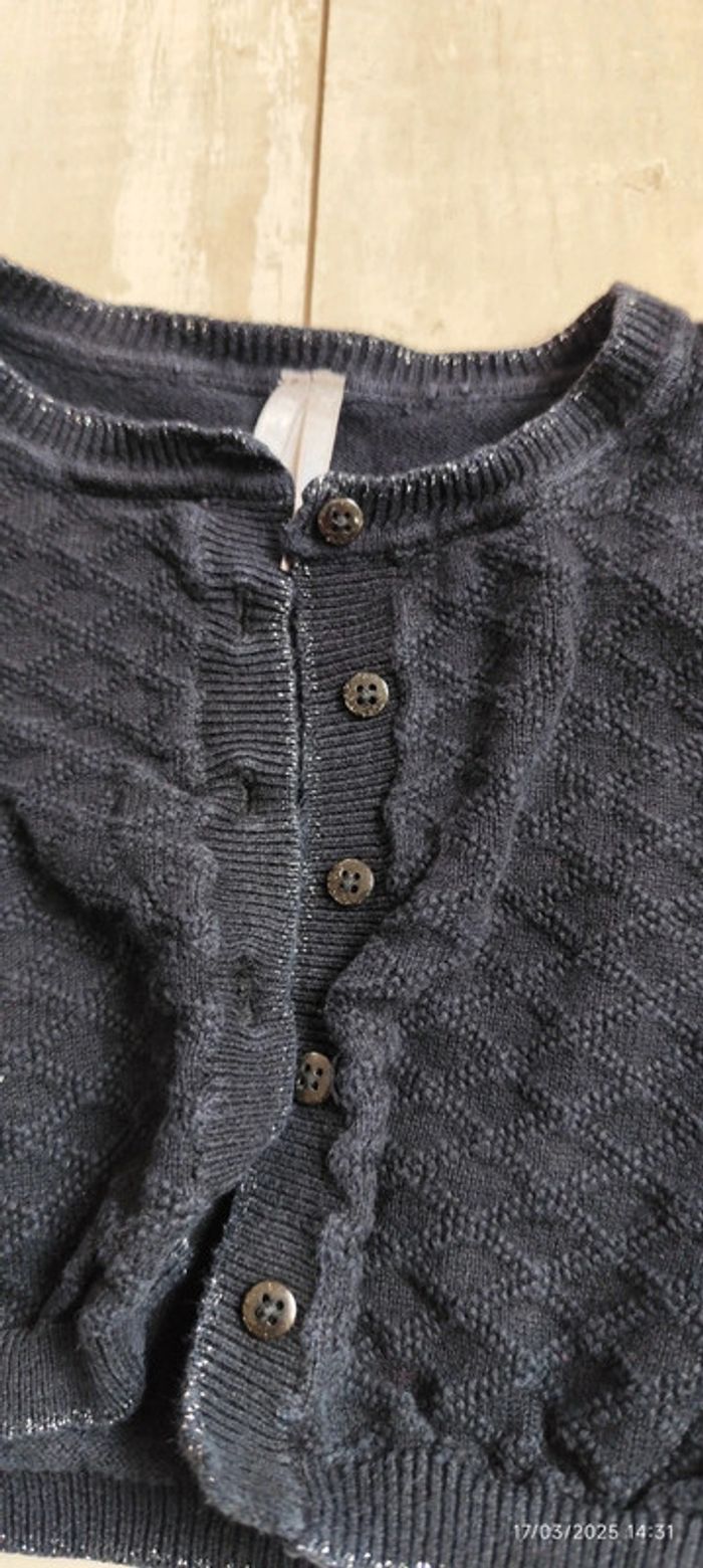 Gilet noir à boutons Orchestra T4A - photo numéro 2