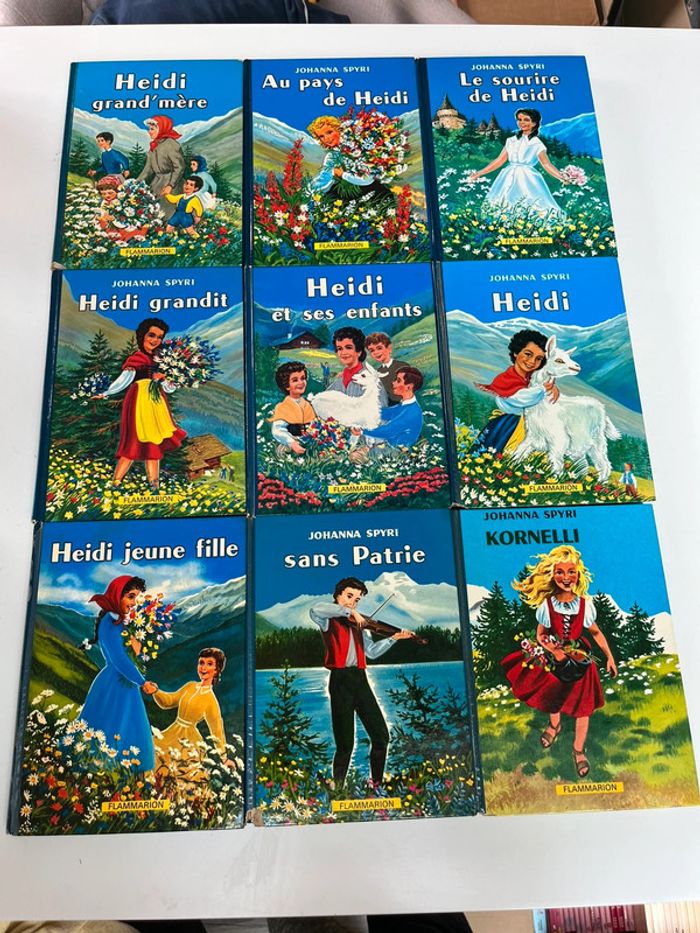 Lot de 9 livres Heidi éditions Flammarion 1958