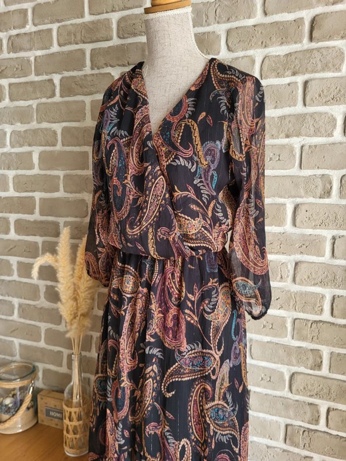 Robe longue et fluide imprimé cachemire Cache Cache - Bohème chic - photo numéro 7