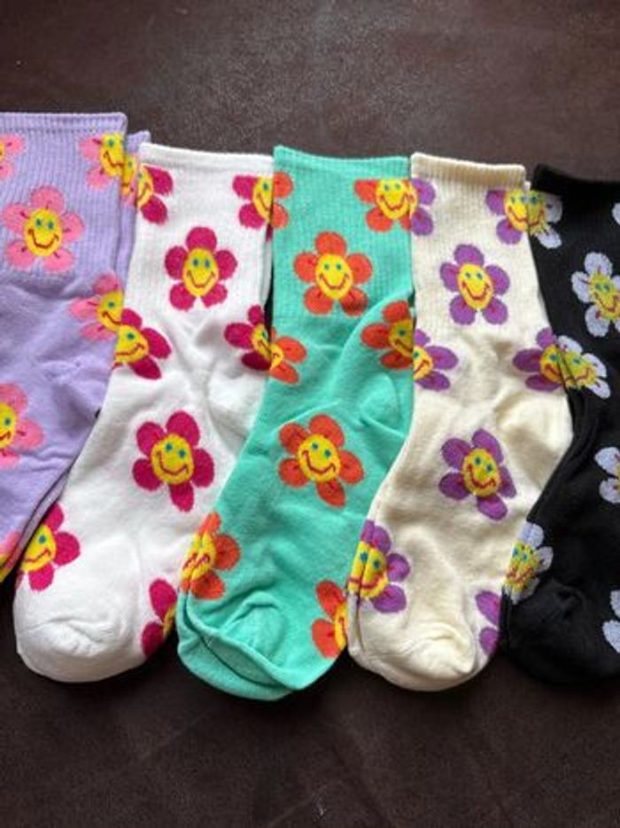 Lot de 5 paires de chaussettes fleurs - photo numéro 3