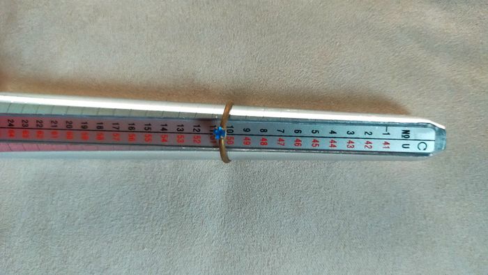 Bague vintage fine avec pierre bleue – Taille 50 - photo numéro 8