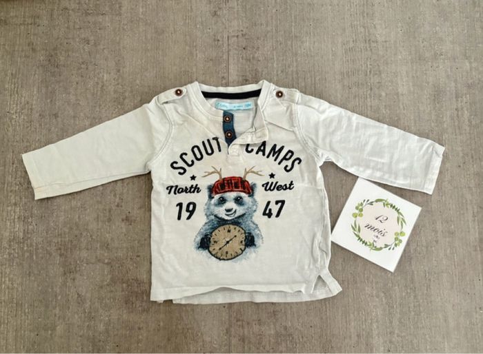 T-shirt manches longues bébé garçon - 12 mois