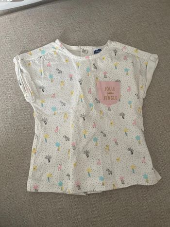 Tee shirt motif 6 mois mots d’enfants