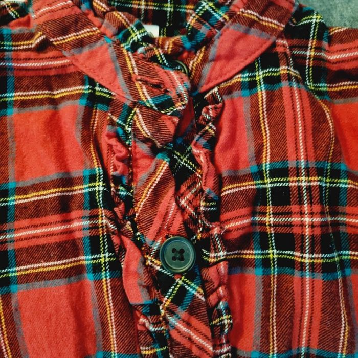 Robe rouge fille motifs tartan - photo numéro 4