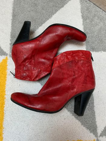 Bottines à talons en cuir Paprika Taille 37