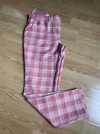 Pantalon rose à carreaux taille 36