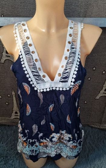 Débardeur marine à motifs 38