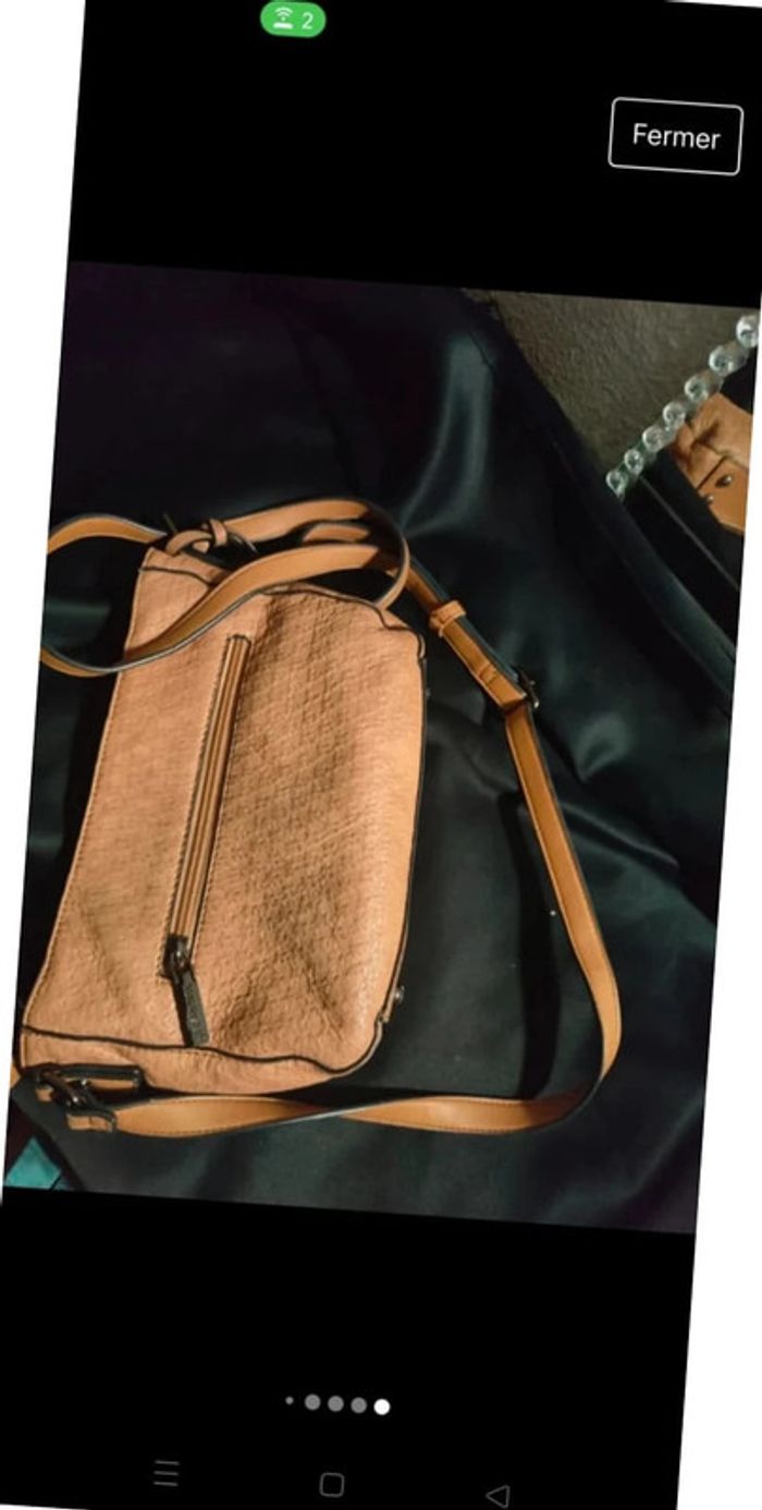 Jolie sac bandoulière beige - photo numéro 3