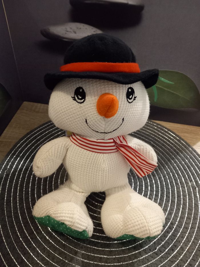Peluche fisher price cozies 1998  bonhomme de neige rare - photo numéro 3