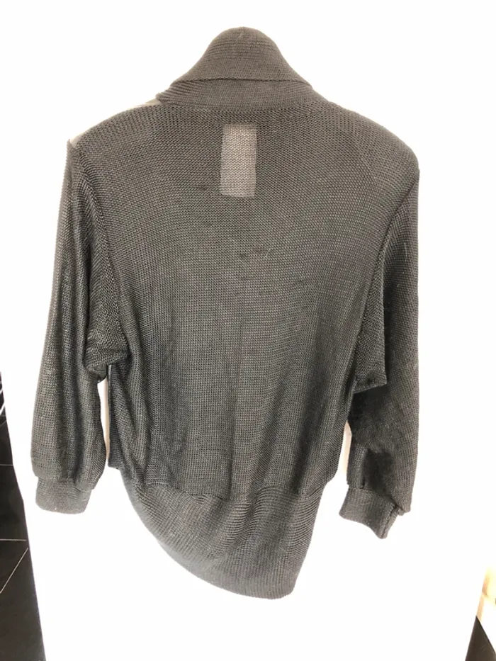 Haut manches longues noir vintage cuir et daim bon état taille 44 à voir ! - photo numéro 10