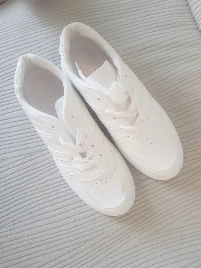 Chaussures Blanches Basique Femme T40 - photo numéro 4