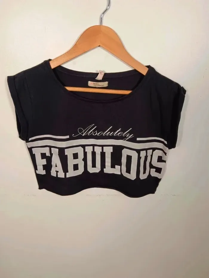 C18 top noir bershka S