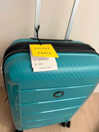 Valise bleu turquoise Delsey 55 cm