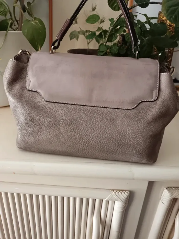 Sac à main Tod's cuir taupe - photo numéro 7