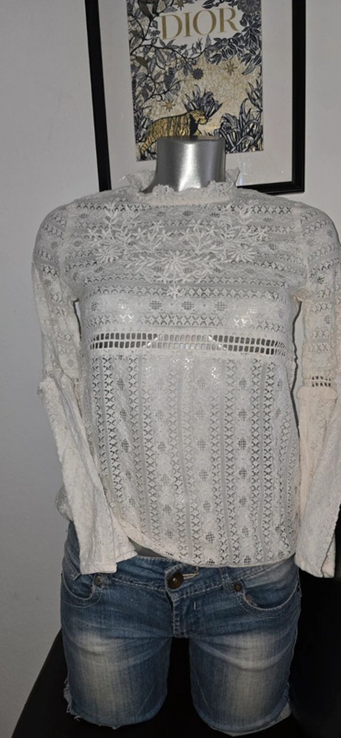 Haut en Dentelle Blanche Jolie Jolie Petits Jours Taille XS - photo numéro 3