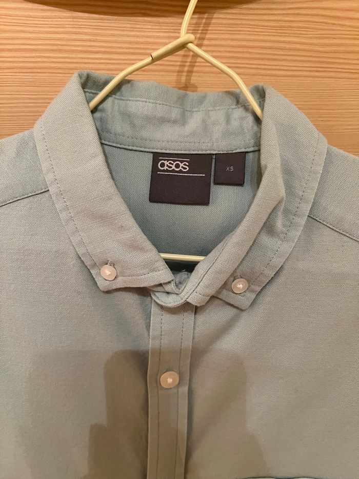 Chemise Asos xs verte taillé prés du corps superbe état - photo numéro 2