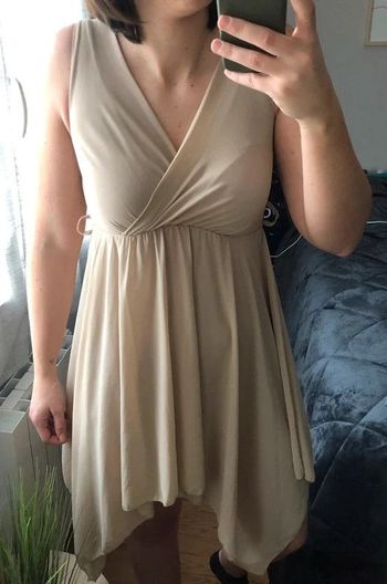 Robe fluide beige