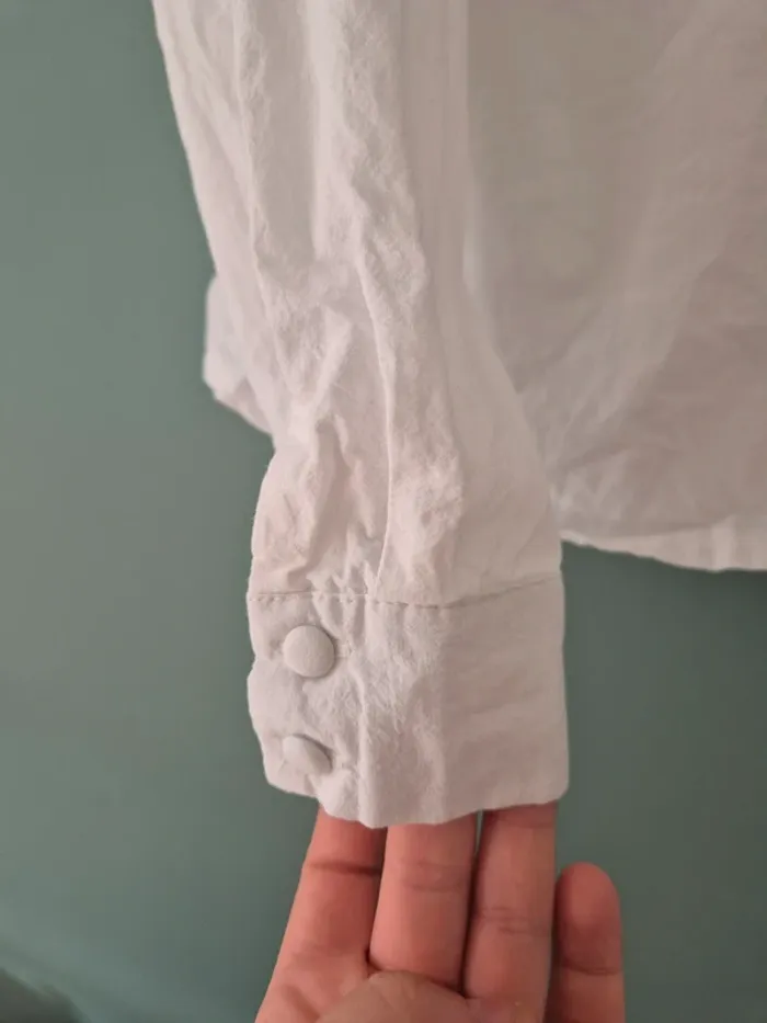 Chemise blanche motif coeur taille 38, emi-jo - photo numéro 4