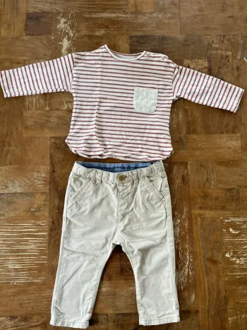 Ensemble Zara 74cm chinois et marinière