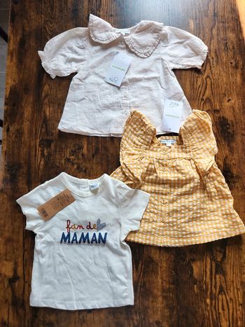 Lot de 3 haut fille Verbaudet/ Tape a l'oeil